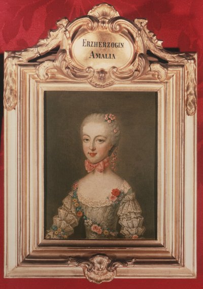 Archiduquesa María Amalia (1746-1804) hija del emperador Francisco I (1708-65) y la emperatriz María Teresa de Austria (1717-80) 1762 de Jean Étienne Liotard
